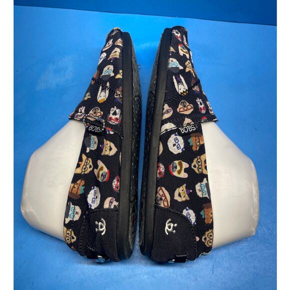 TOMS Womens Black Flats Dogs Print Lightweight Slip On Shoes Sz W 8.5 - Picture 6 of 10
